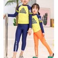 thumbnail image 3 of Girls Boys 2-Piece Beach Swimming Rash Guard Sun Protection Set UPF 50+, 3 of 3