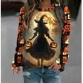 thumbnail image 2 of DOSUKRAI Halloween Graphic Sweatshirts for Women Fall Sweatshirts Long Sleeve Crew Neck Pullover Lightweight Sweater Tops 2025 Multicolor,S, 2 of 5