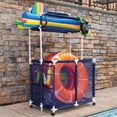 thumbnail image 4 of Pool Bins Pool Storage Mesh Rolling Organizer with Noodle Holder, Large, Blue, PBFT-1533, 4 of 6