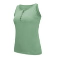 thumbnail image 4 of LSLJS Women's Summer Solid Color Round Sports Tops for Outer Wear Bottoming Slim Short Tops, Womens Tank Tops, 4 of 5
