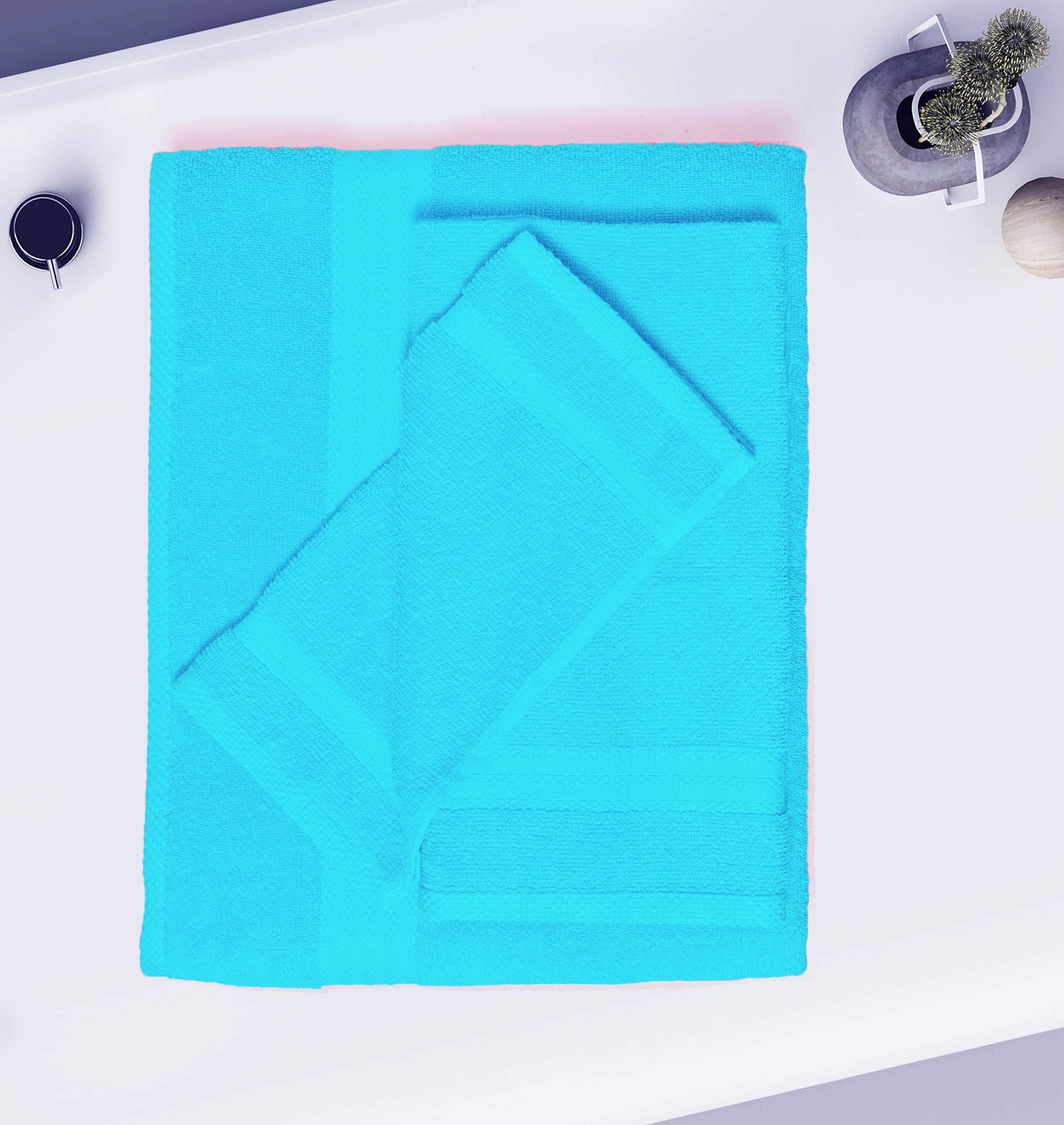 Superior EF-BSHEET TQ Eco-Friendly 100 Percent Ringspun Cotton Bath Sheet  Towel Set - Turquoise, 2 Pieces