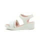 thumbnail image 3 of Sandalia Plataforma Para Niña Charol Blanco Trenzada Ligeras beige 18, 3 of 7