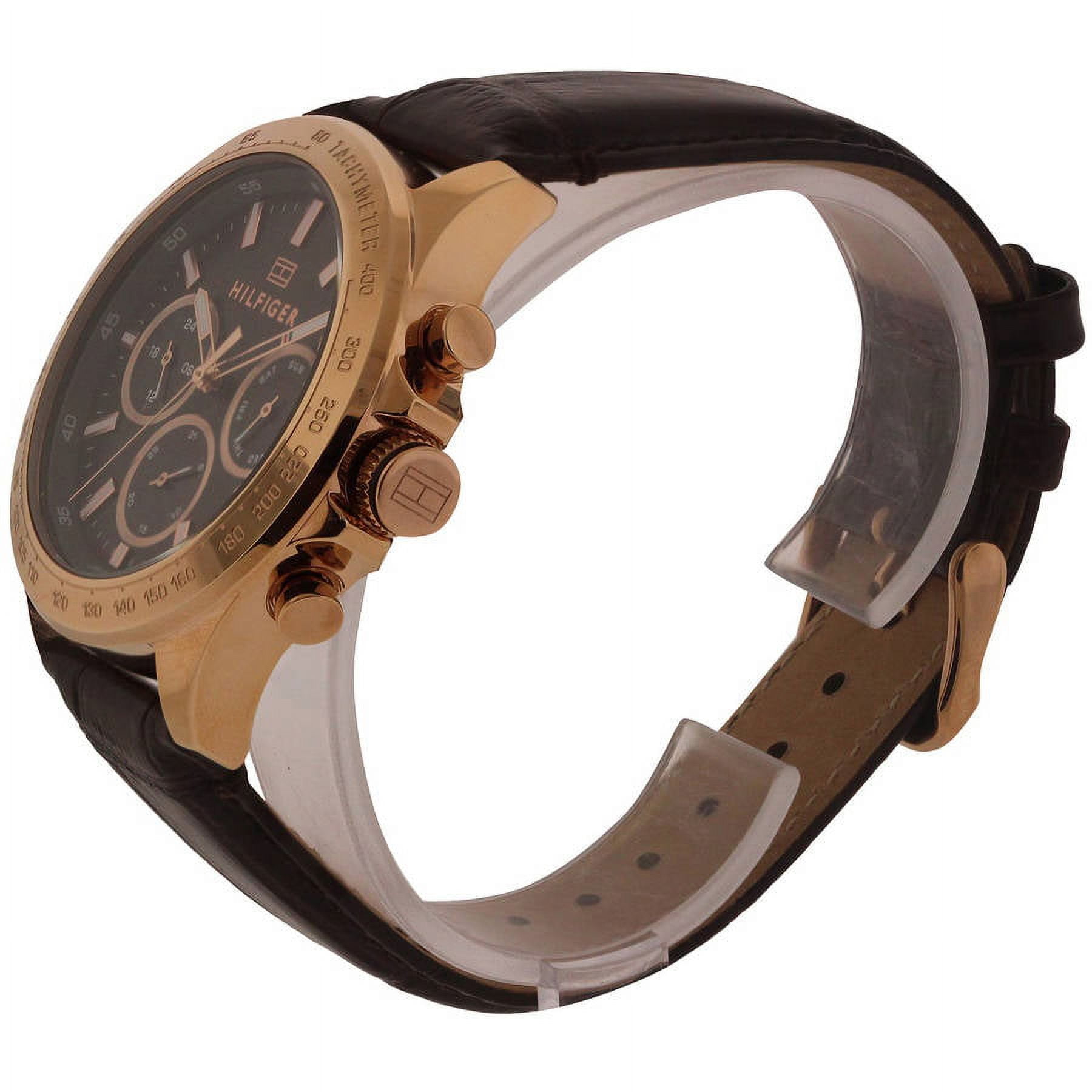 Tommy Hilfiger Men\'s Sophisticated Sport Leather Chronograph Watch, 1791225 | Quarzuhren