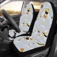 thumbnail image 2 of RYLABLUE Set of 2 Car Seat Covers Koifish Grey Pattern Universal Auto Front Seats Protector Fits for Car,SUV Sedan,Truck, 2 of 4