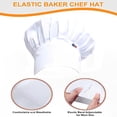 thumbnail image 2 of UDIYO Chef Hat Adult Adjustable Elastic, Baker Kitchen Cooking Chef Cap-1 Pack, 2 of 6