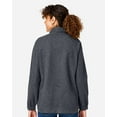 thumbnail image 3 of North End NE713W Women's Aura Sweater Fleece Quarter-Zip Pullover-CARBON/ CARBON-2XL, 3 of 3