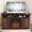 Dark Walnut, variant on Parrot Uncle 47" Fluted Corner Fireplace TV Stand for TVs up to 55", Corner Media Console with 18" Electric Fireplace