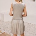 thumbnail image 6 of LYXSSBYX Casual Dresses for Women Women's Round Neck Color Matching Loose Fitting Dress European and American Fashion Women's Knitted Skirt, 6 of 9