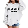 thumbnail image 2 of New York Italian Hoodies for Girls Boys Long Sleeve Casual Graphic Hooded Sweatshirt with Pockets Pullover Tops, 2 of 5