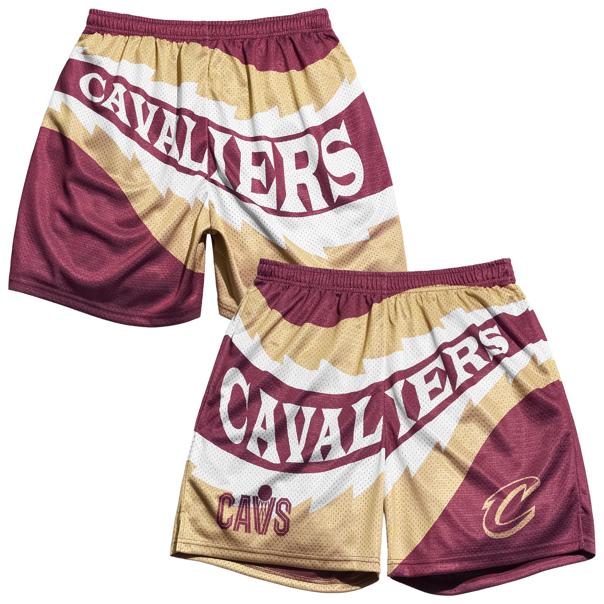 Men's Chalk Line Wine Cleveland Cavaliers Saw Blade Retro Shorts