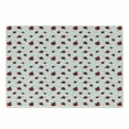 thumbnail image 1 of Ladybugs Cutting Board, Ladybug Dotted Wings Swirls and Curves Pattern Animal, Decorative Tempered Glass Cutting and Serving Board, Small Size, White Black, by Ambesonne, 1 of 1