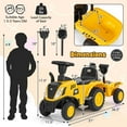 thumbnail image 3 of Costway Kids Ride on Tractor Licensed Caterpillar Foot to Floor Sliding Car with Shovel, 3 of 10