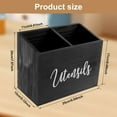 thumbnail image 2 of Dsseng Wood Utensil Caddy for Knife Fork Chopsticks 2 Compartments Silverware Caddy Space Saving Large Capacity Utensil Organizer Bucket for Kitchen Countertop, 2 of 10