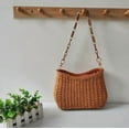 thumbnail image 7 of Small Handmade Straw Pocketbook Crossbody Bag for Women, Summer Chic Woven Handbag Shoulder Purse with Chain, 7 of 7