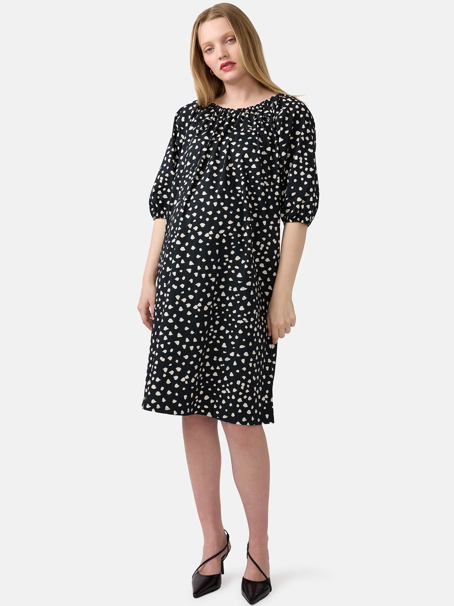 Ingrid & Isabel For Every Belly Women’s Maternity Midi Cotton Dress, Sizes S-XXL