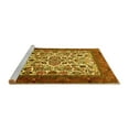thumbnail image 2 of Ahgly Company Machine Washable Indoor Square Persian Yellow Traditional Area Rugs, 4' Square, 2 of 4