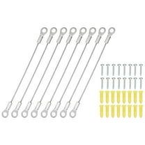 Cabinet Door Restraint 4 Inch, 8 Pack Stainless Steel Hinge Limiter 2mm Dia