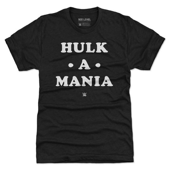 Men's 500 Level  Heather Black Hulk Hogan Hulk-A-Mania Premium Tri-Blend T-Shirt