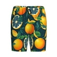 thumbnail image 4 of Wukai Fresh Orange Men’s Short Pajama Pants With Pockets Soft Sleep Pj Shorts for Men-Large, 4 of 6