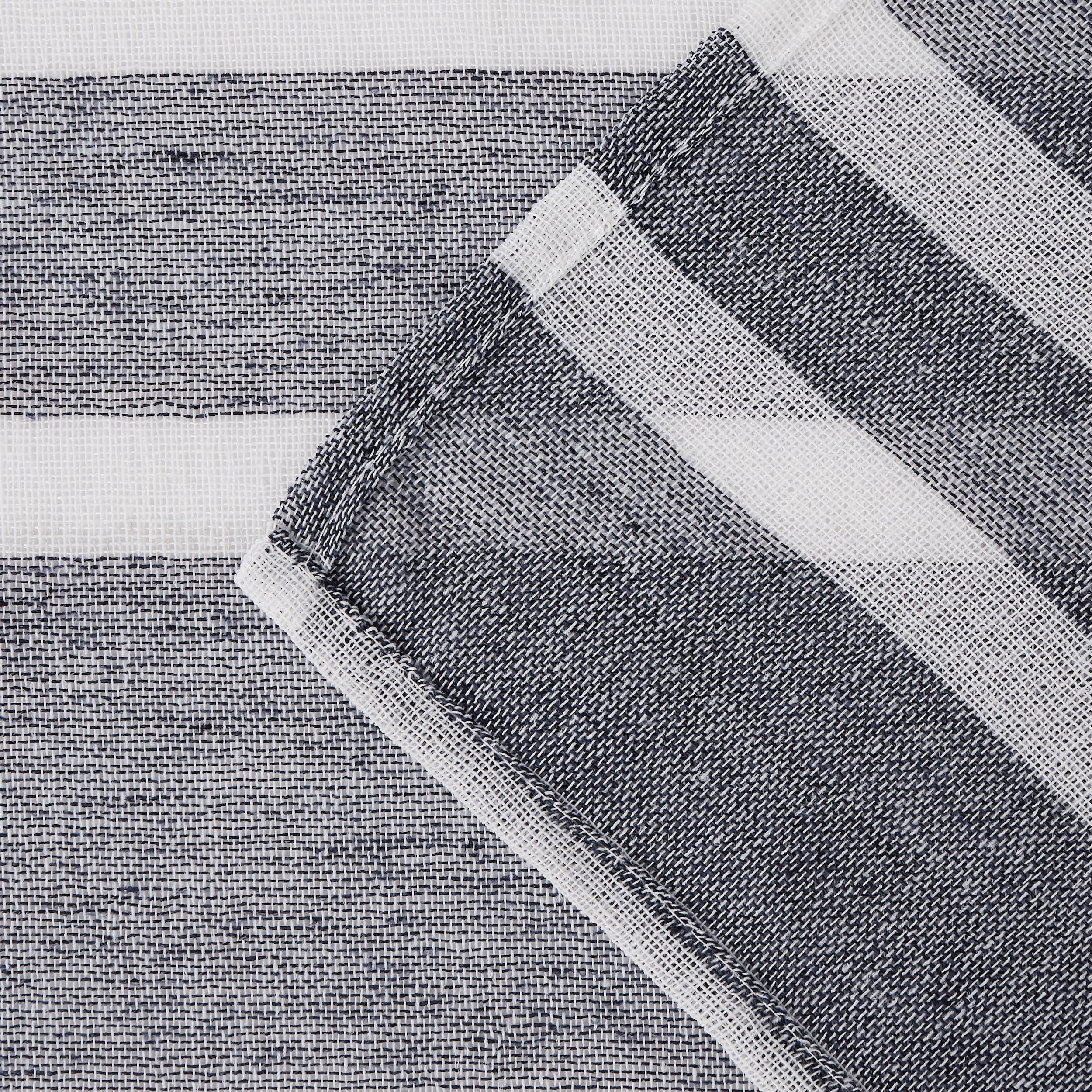 Dainty Home Naples Gray Striped Polyester Shower Curtain, 70" x 72"