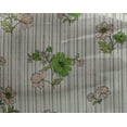 thumbnail image 4 of oneOone Georgette Viscose Light Green Fabric Stripe|Leaves & Floral Artistic Diy Clothing Quilting Fabric Print Fabric By Yard 42 Inch Wide, 4 of 4