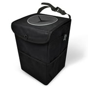 EcoNour Car Trash Bag | Foldable Trash Bag for Car with Storage Pockets | Waterproof Auto Litter Bag | Multifunctional and Collapsible Car Garbage Bag | Portable and Compact Car Garbage Holder