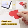 thumbnail image 3 of Uxcell 18Pcs Leather Heart Bookmarks, Corner Bookmarks Book Marks Page Markers Cute Page Clip, 6 Colors, 3 of 5