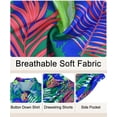 thumbnail image 6 of CASSIE LIZ 2 Piece Outfit for Women Short Sleeve Plus Size Lounge Sets Summer Beach Short Vacation Clothing Hawaii Shirts Floral/Leaf/Geometric (XL-5XL), 6 of 7