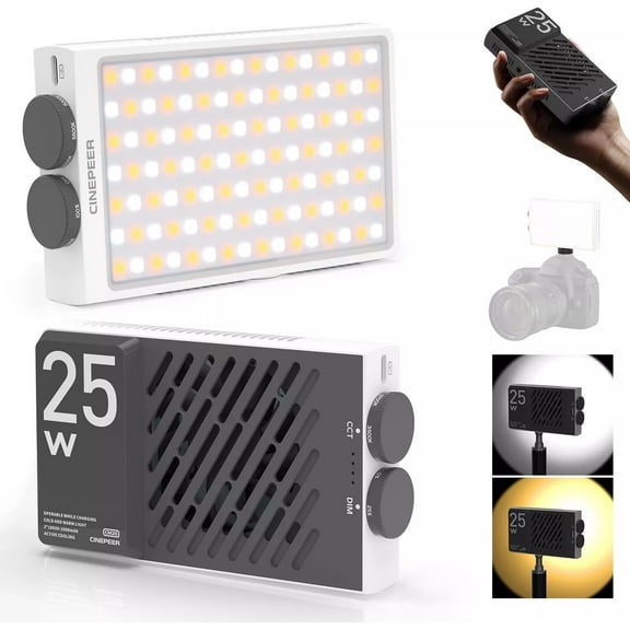 ZHIYUN CINEPEER CM25 LED Video Light Photography Lamp Fill-In Light 2700K-6200K
