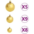 thumbnail image 6 of vidaXL Christmas Tree Decoration Artificial Xmas Tree with LEDs and Ball Set, 6 of 12