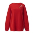 thumbnail image 3 of WEAIXIMIUNG Mode Femmes Sweats à Capuche & Sweatshirts Zip Complet Dames Hoodie Décontracté Imprimé Local Sans Tête Graphique Couleur Unie Col Rond Manches Longues Pull, 3 of 3