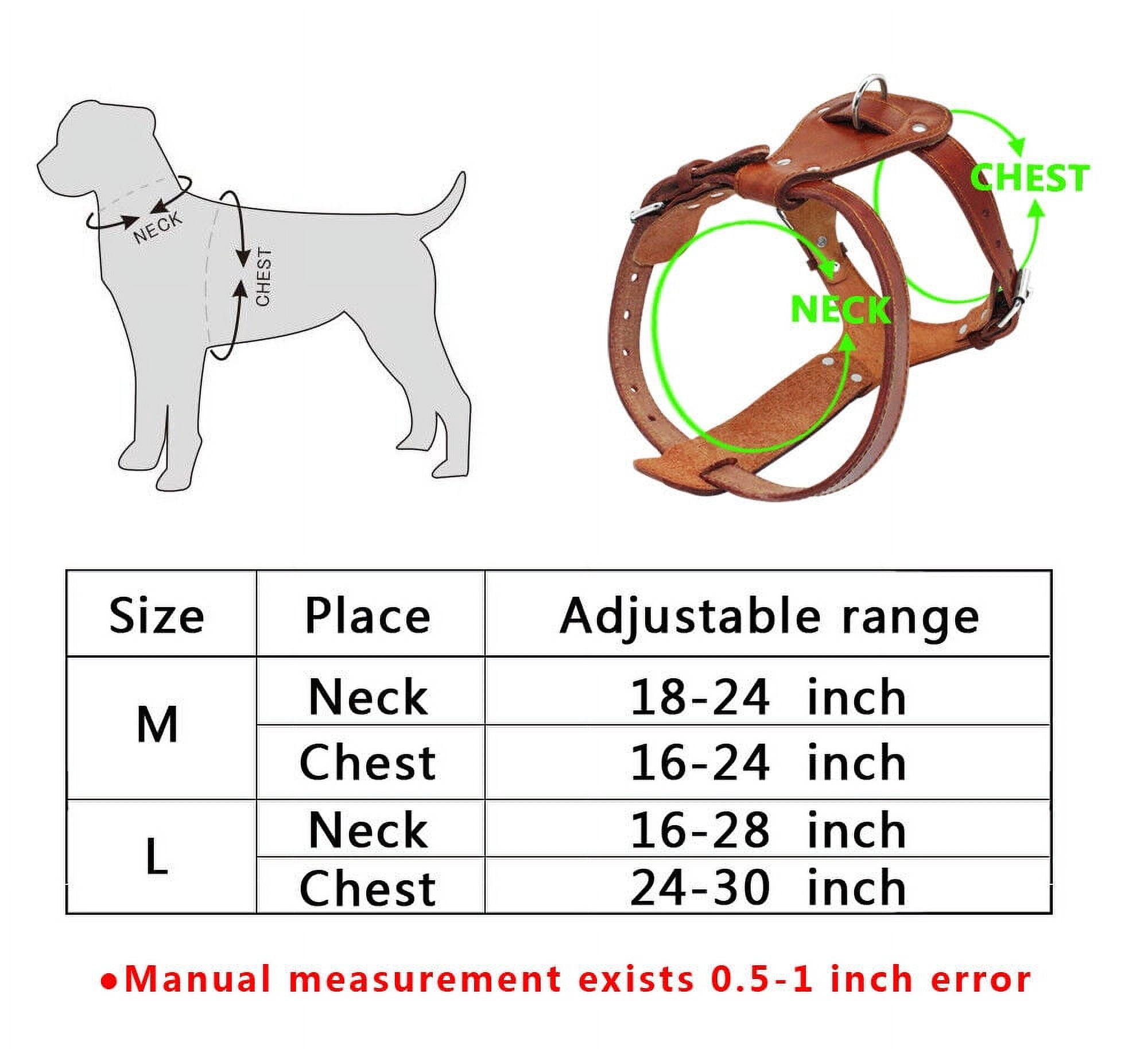 Didog Heavy Duty Genuine Leather Dog Harness Durable for Small Medium Large Dogs Boxer