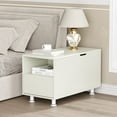 thumbnail image 5 of FAGAGA End Tables for Living Room with Storage Shelf,Narrow Sofa Side Table Slim Chair Side Table Adjustable Feet End table，White, 5 of 10