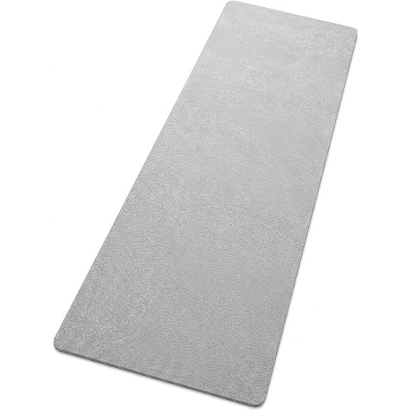 Diatomite Bath Mat, Super Absorbent Fast Drying Stone Bath Mat, Non Slip Rubber Backed Shower Mat for Bathroom Floor, Thin Bathroom Runner Rug, 15.7x47.2 Inches, Grey