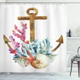 thumbnail image 1 of Ambesonne Anchor Shower Curtain, Watercolor Starfish, 69"Wx84"L, Multicolor, 1 of 3