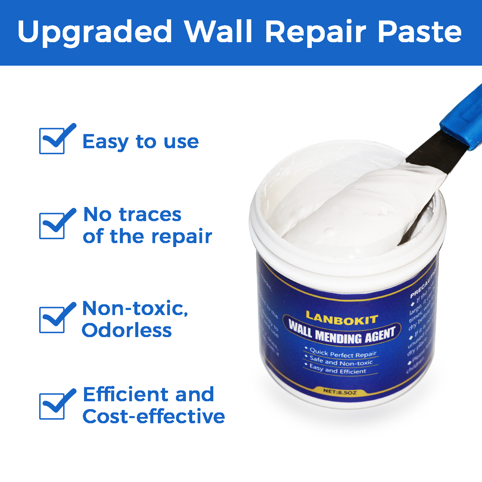 Lanbokit Drywall Repair Kit with Spackle & Scraper photo 6