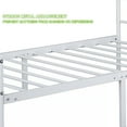 thumbnail image 5 of Geniqua Twin Size Bed Frame Steel White Foundation Modern Headboard Footboard Foundation Tool Free No Box Spring Needed, 5 of 8