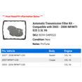 thumbnail image 2 of Automatic Transmission Filter Kit - Compatible with 2003 - 2008 INFINITI G35 3.5L V6 2004 2005 2006 2007, 2 of 2