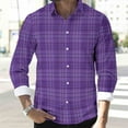 thumbnail image 5 of FDGIU Men's Fall Flannel Shirt - Button Down Plaid, Slim Fit Cozy Long Sleeve Fall Winter Layering Piece with Pocket, 5 of 7