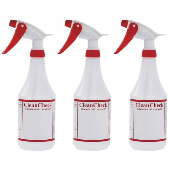 HUBERT® Spray Bottles with Embossed Scale 24 oz Clear Plastic - 3 1/4"Dia x 11 1/4"H