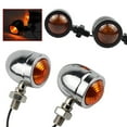 thumbnail image 2 of BUYISI 2Pcs Motorcycle Turn Signal Light Motorbike Blinker Headlight 12V Indicator Lamp White, 2 of 5