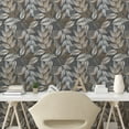 thumbnail image 3 of Ambesonne Vintage Peel & Stick Wallpaper for Home, Rustic Branches Leaves, 13"x36", Brown Grey Coconut, 3 of 6