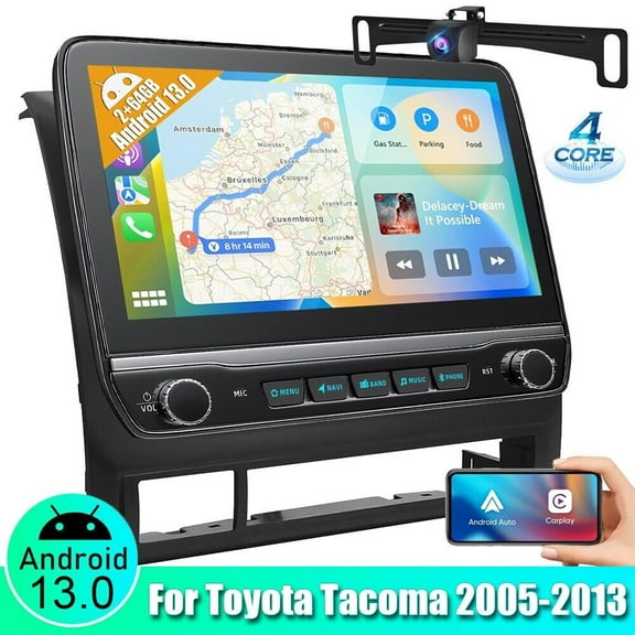 Car Stereo Radio Compatible for 2005-2013 Toyota Tacoma,2 32 GB Car Radio Android 13 Car GPS Navigation 10 inch Touchscreen with Carplay and Android Auto Function