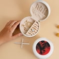 thumbnail image 5 of Fuzoiu Red And Black Abstract Skull Print Portable Jewelry Box,Round Mini Leather Travel Jewelry Case,Small Travel Jewelry Organizer,Jewelry Holder for Ring Necklace Earring for Women Girls-White, 5 of 7
