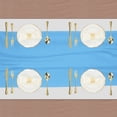 thumbnail image 3 of Caminito de mesa de gasa azul cielo de 2 piezas 27.5" x 118" Caminito de mesa ligero y elegante Caminito de mesa romántico y transparente, 3 of 7