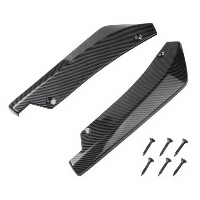 Alerón de parachoques trasero universal, difusor estilo fibra de carbono ABS, fácil instalación, moldura de guardabarros trasero para estilo de automóvil.