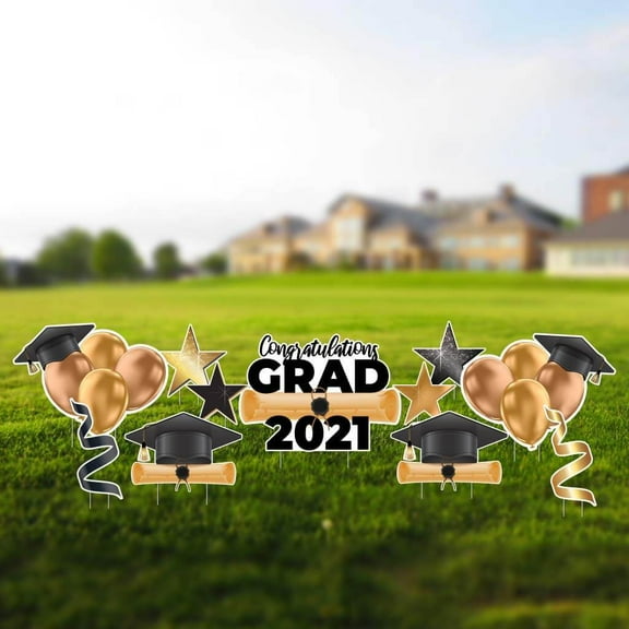 Graduation Flair Yard Sign Set, Graduation Yard Decorations 11 Piece Set, 18924