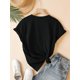 thumbnail image 2 of [Popular Choice] Women's Retro Style Black Heart Print T-Shirt - Round Neck, Short Sleeve, Polyester, Machine Washable for Summer Casual Sporty Look, Summer Casual Sporty, Fashion Tee For Adult, Men,, 2 of 8