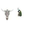 thumbnail image 1 of Escultura Tribal De Cabeza De Toro Para Colgar En La Pared Y Estatua De Pavo Real, Colección De Esculturas De Animales, Elegante Adorno De Mesa Para Dormitorio, Oficina Y Sala De Estar., 1 of 8