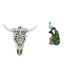thumbnail image 1 of Escultura Tribal De Cabeza De Toro Para Colgar En La Pared Y Estatua De Pavo Real, Colección De Esculturas De Animales, Elegante Adorno De Mesa Para Dormitorio, Oficina Y Sala De Estar., 1 of 8